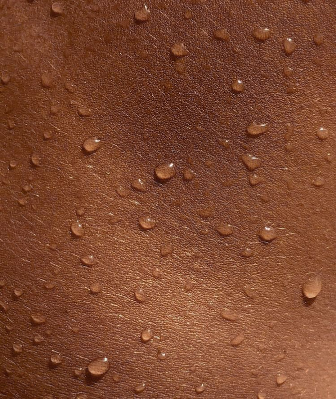 skin with water droplets on it
