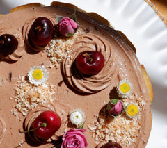 Cherry, Dark Chocolate, and Coconut Cake Recipe